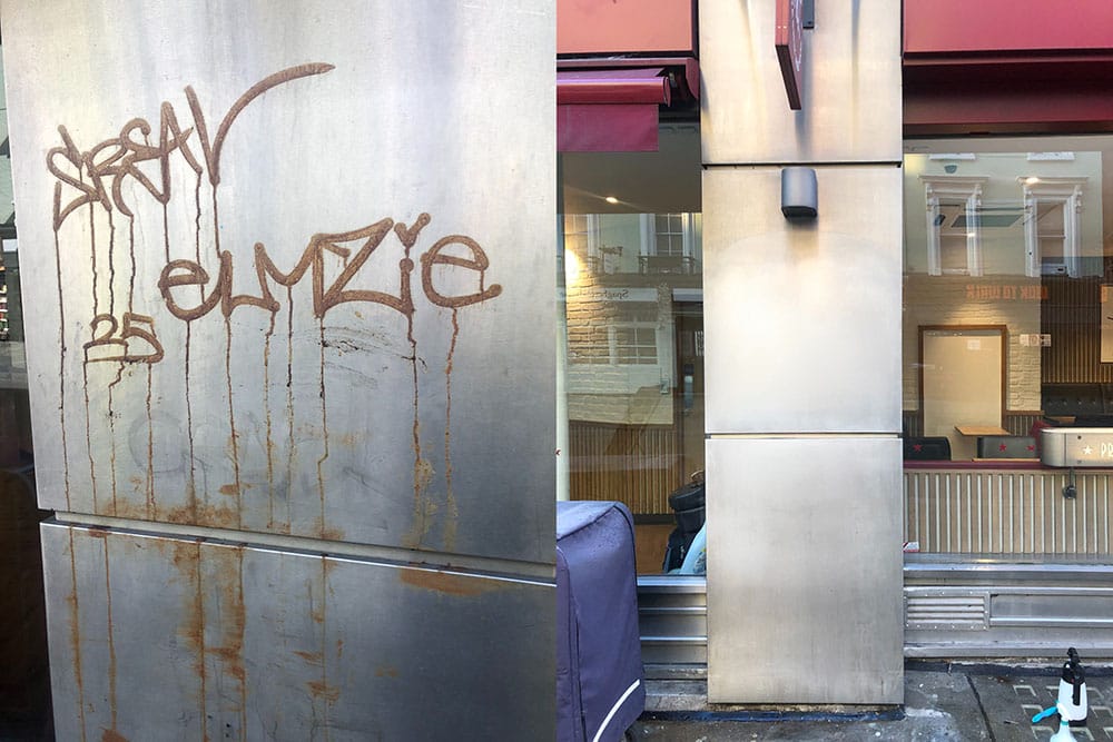 acid etched graffiti removal