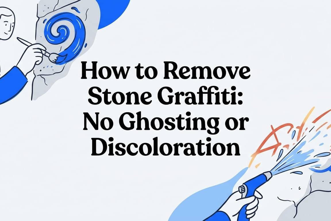 how to remove graffiti from stone without ghosting or discoloration