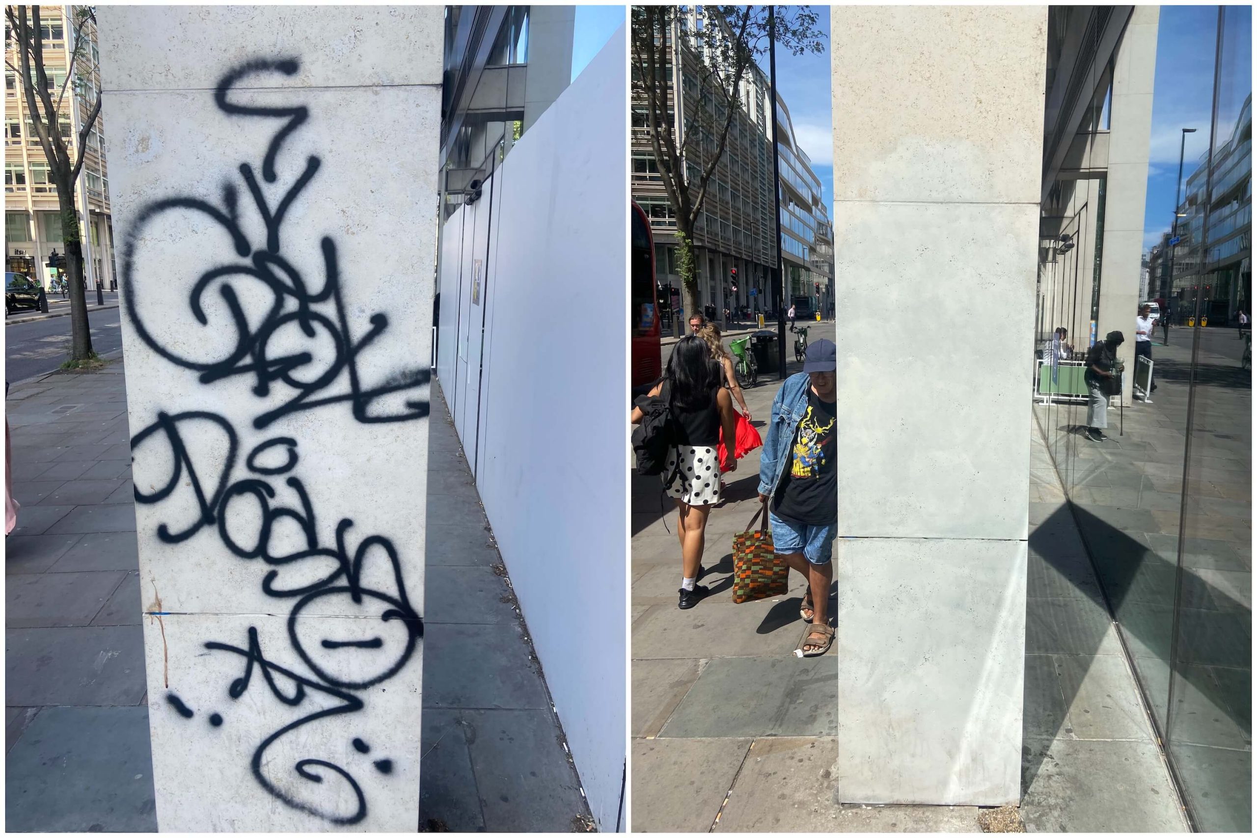 graffiti removal from stone london farringdon barbican