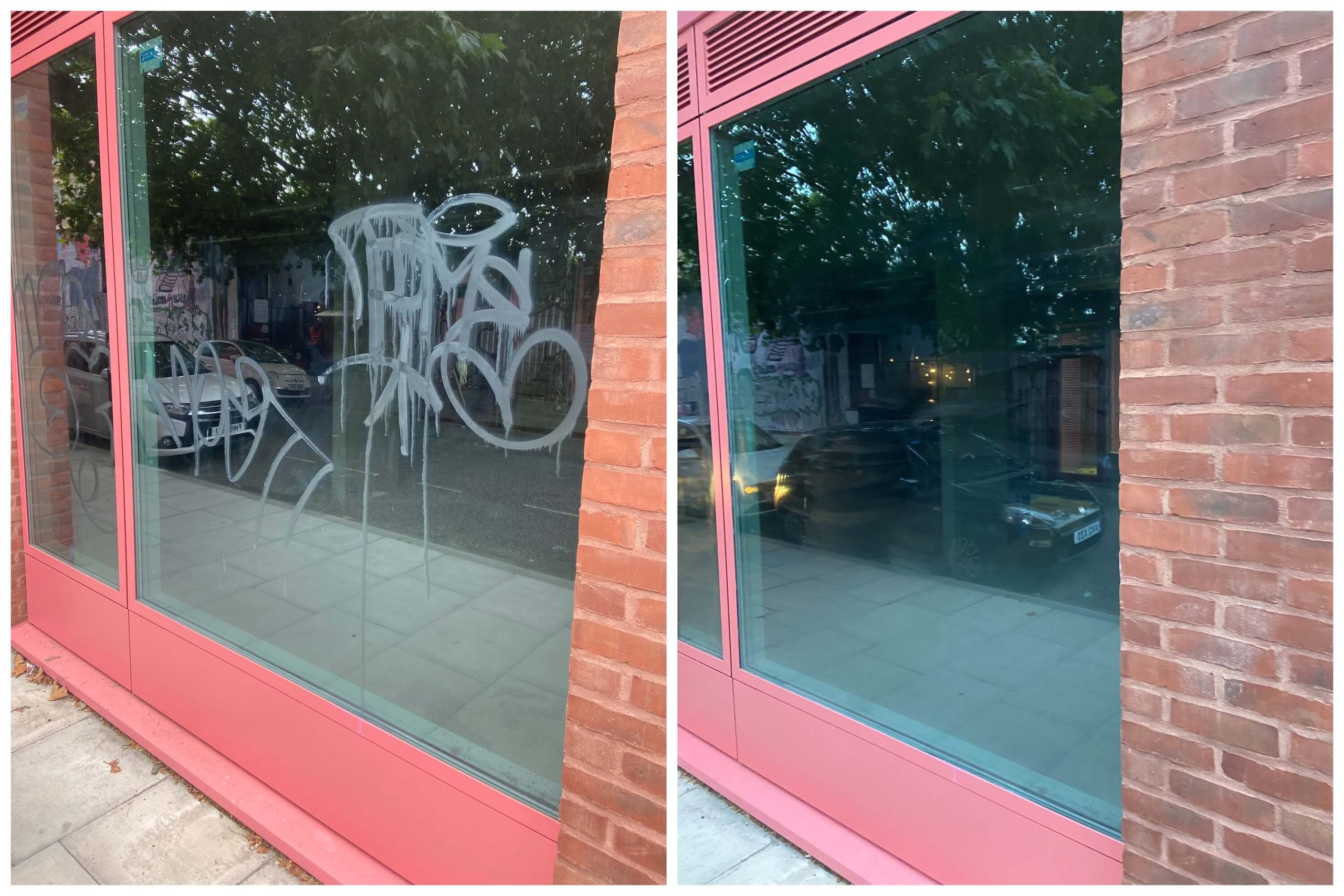 acid etched graffiti removal london hackney 1