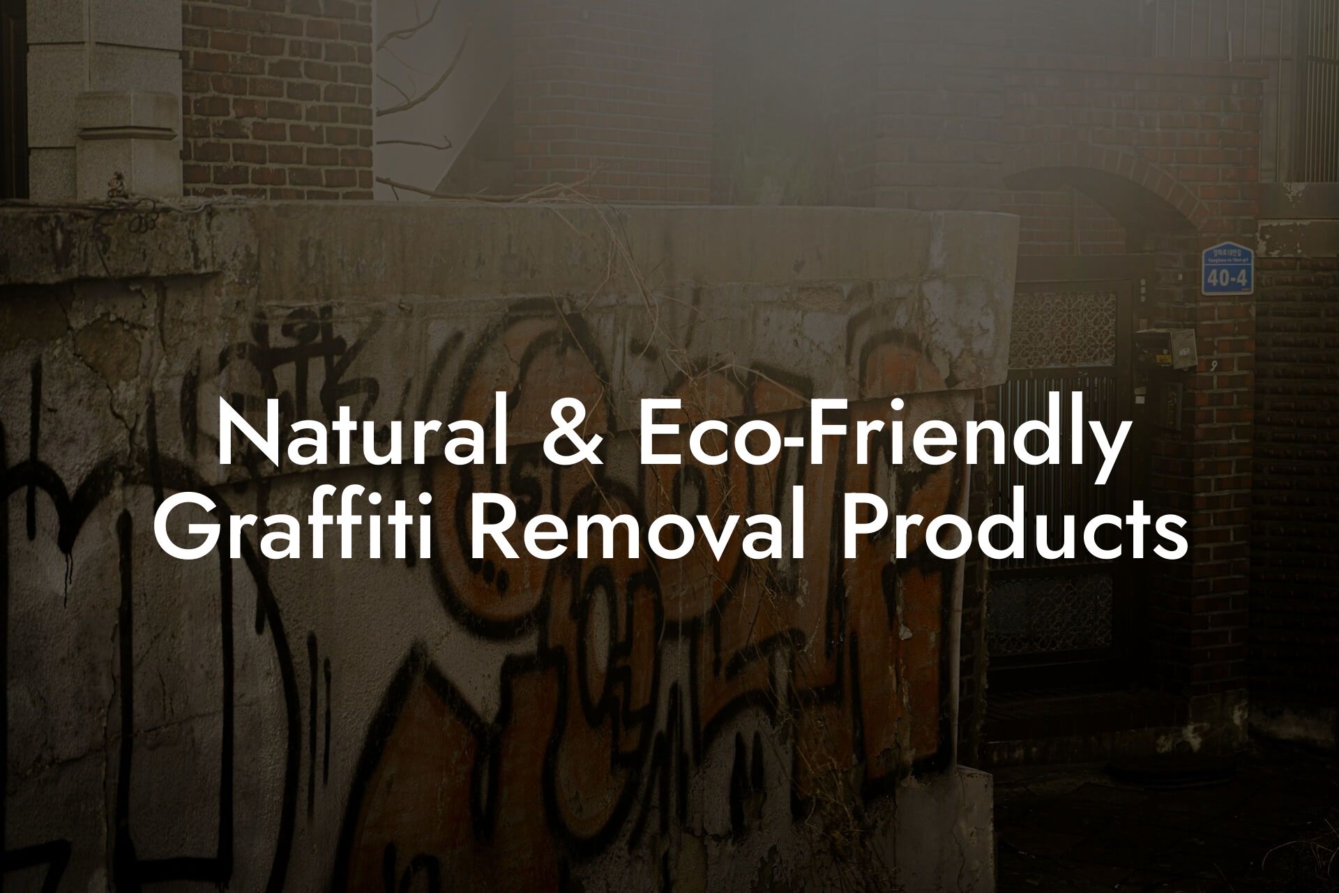 Natural & Eco-Friendly Graffiti Removal Products